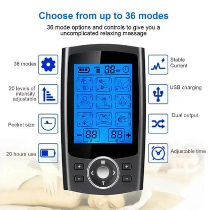 Tens Muscle Stimulator 36-Mode Electric EMS Body Massage