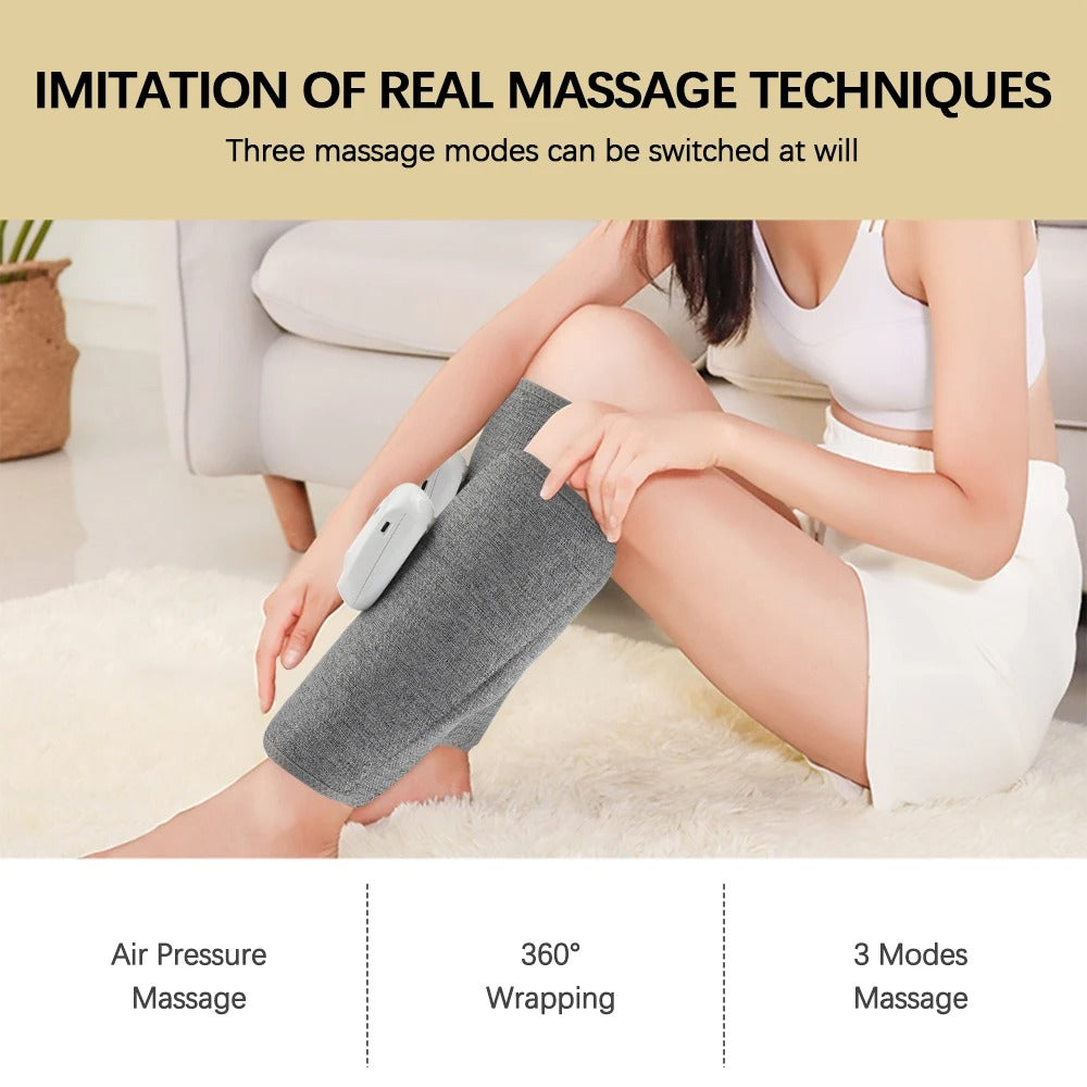 Wireless 360° Air Pressure Calf Massager Electric 3 Mode Airbag Compression Leg Massage Foot Calf Muscle Relax Blood Circulation