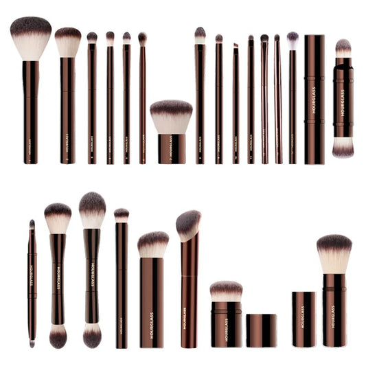 Hourglass Makeup Brush Set & Kit Include Powder Foundation Concealer Lip Blusher Bronzer Eyeshadow Eyeliner Highlight Brush